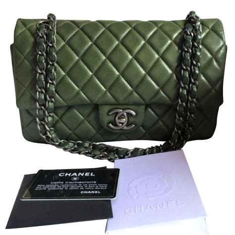 chanel flap clutch green|Chanel timeless clutch.